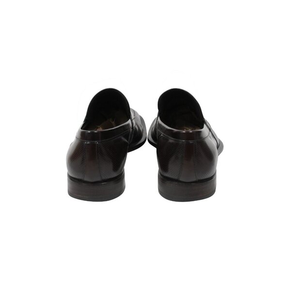 Prada Mens Penny Loafers US 9.5 UK 8.5 Brown Calfskin Leather Slip Ons - Picture 6 of 11